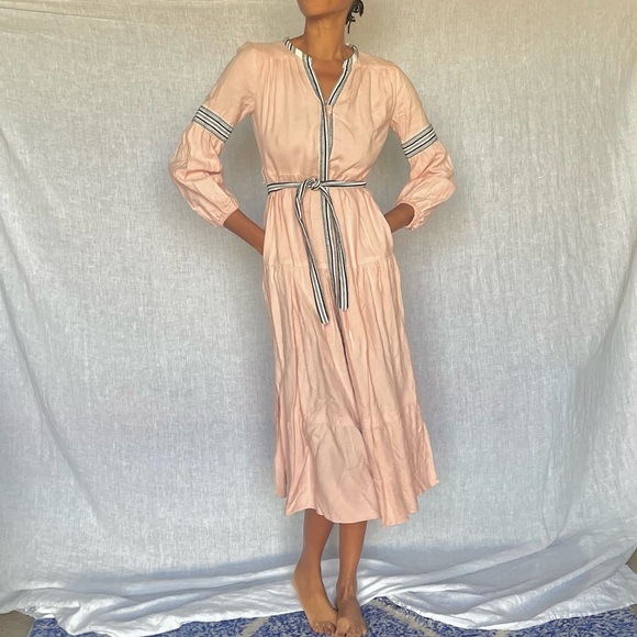 Lemlem Linen Puff Sleeve Dress - Picture 5 of 7